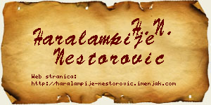 Haralampije Nestorović vizit kartica